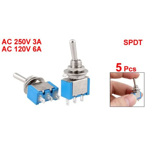 ABKM Горячий Новый 5 шт AC 250 V/3A 120 V/6A ВКЛ ВЫКЛ 2 положения Spdt самоблокирующийся