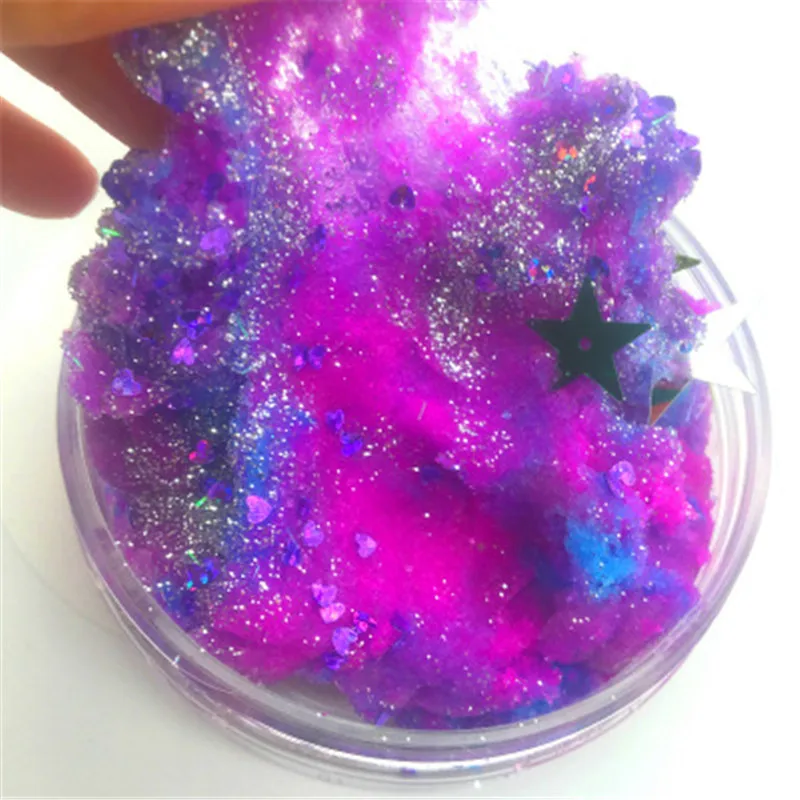 Забавная пушистая Floam Charm фиолетовая слизь DIYlizun грязевая Лепка для детей
