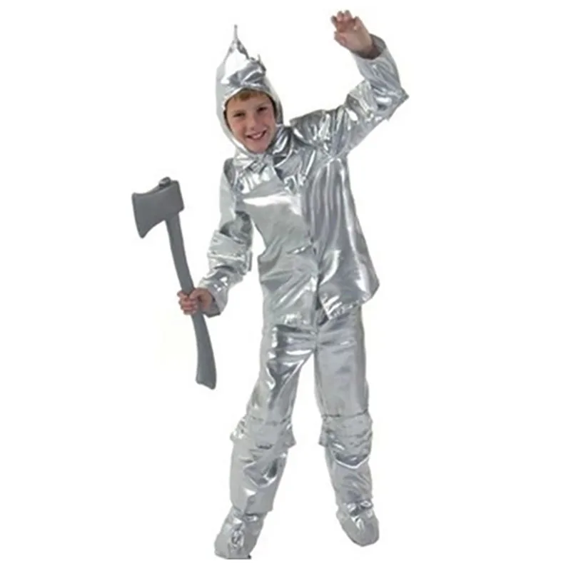 Аниме Хэллоуин костюм производительность Костюмы tin man Железный человек костюм Волшебник из страны Оз роль ткань для взрослых и детей