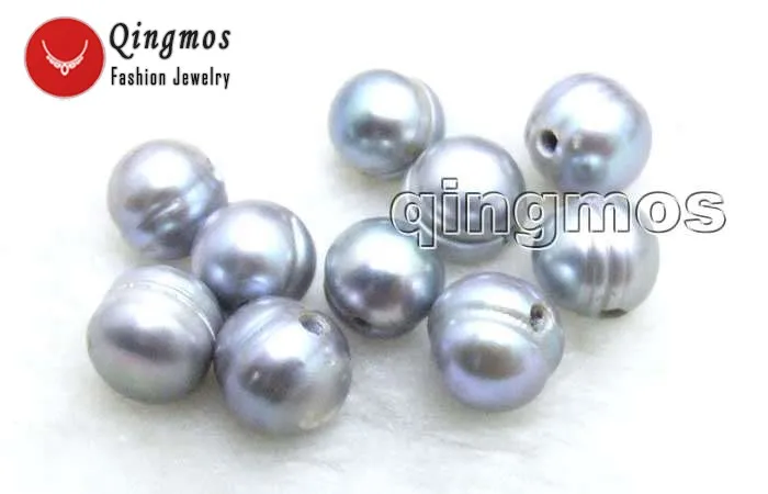 

Qingmos Wholesale 10 Pieces 10-11mm Pink and Purple Potato Natural 2mm Hole Pearl Beads for Jewelry Making Necklace Pendant-648