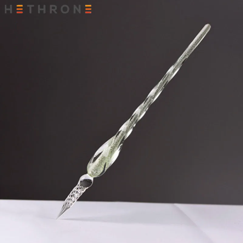 Hethrone высокое качество Кристальное стекло Dip Ручка авторучки прозрачный