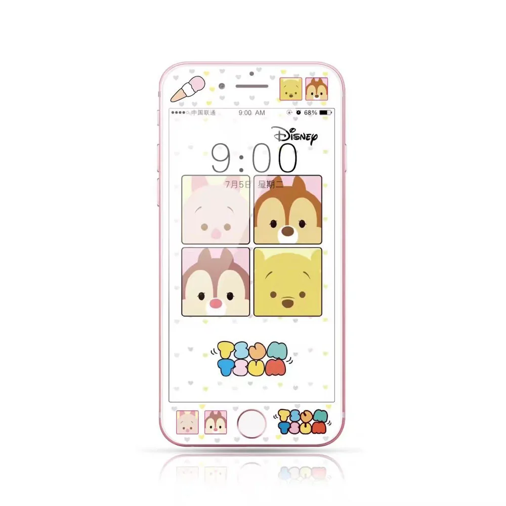 4 Animal Kitty Защитная пленка для экрана из закаленного стекла для iphone 8 Plus 6 6s 7 Plus Tom Jerry Bear мультяшная 3D изогнутая кромка пленка для полного покрытия DH84 - Цвет: 4 Animal