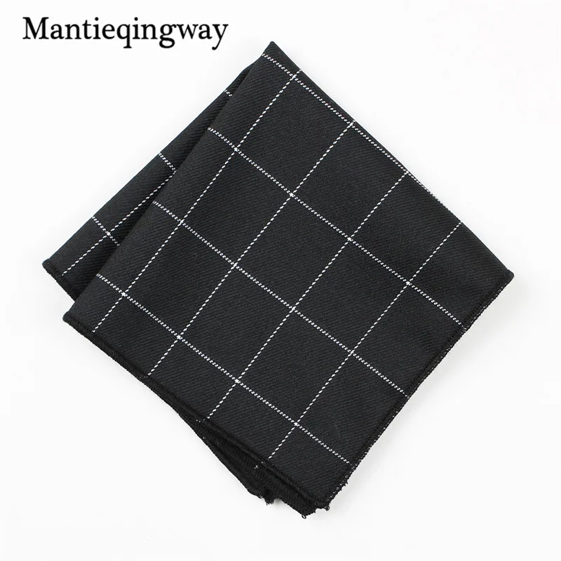 Mantieqingway костюмы для мужчин Карманный квадратный платок клетчатые и полосатые