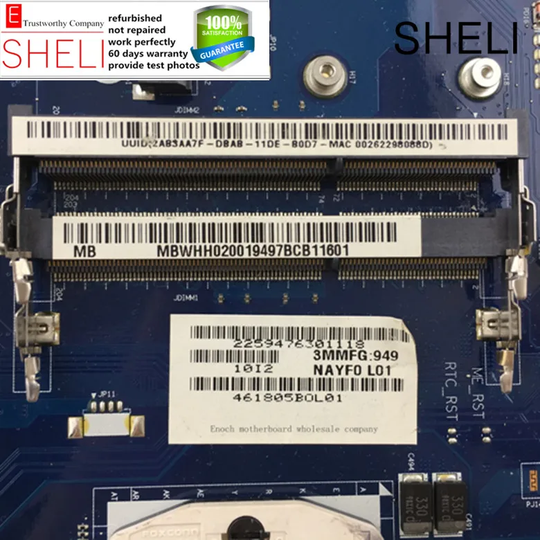 NAYF0 LA-5881P MBWHH02001 for acer nv79 gateway NV79 Laptop motherboard Intel HD graphics.MOUGOL store | Компьютеры и офис