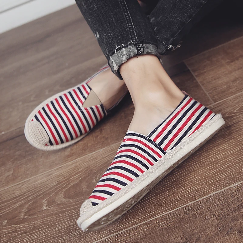 2019 New Men Casual Shoes Loafers Slip on Breathable Hemp Men's Zapatos Hombre Sapatos Fashion Male Sneaker Cheap | Обувь