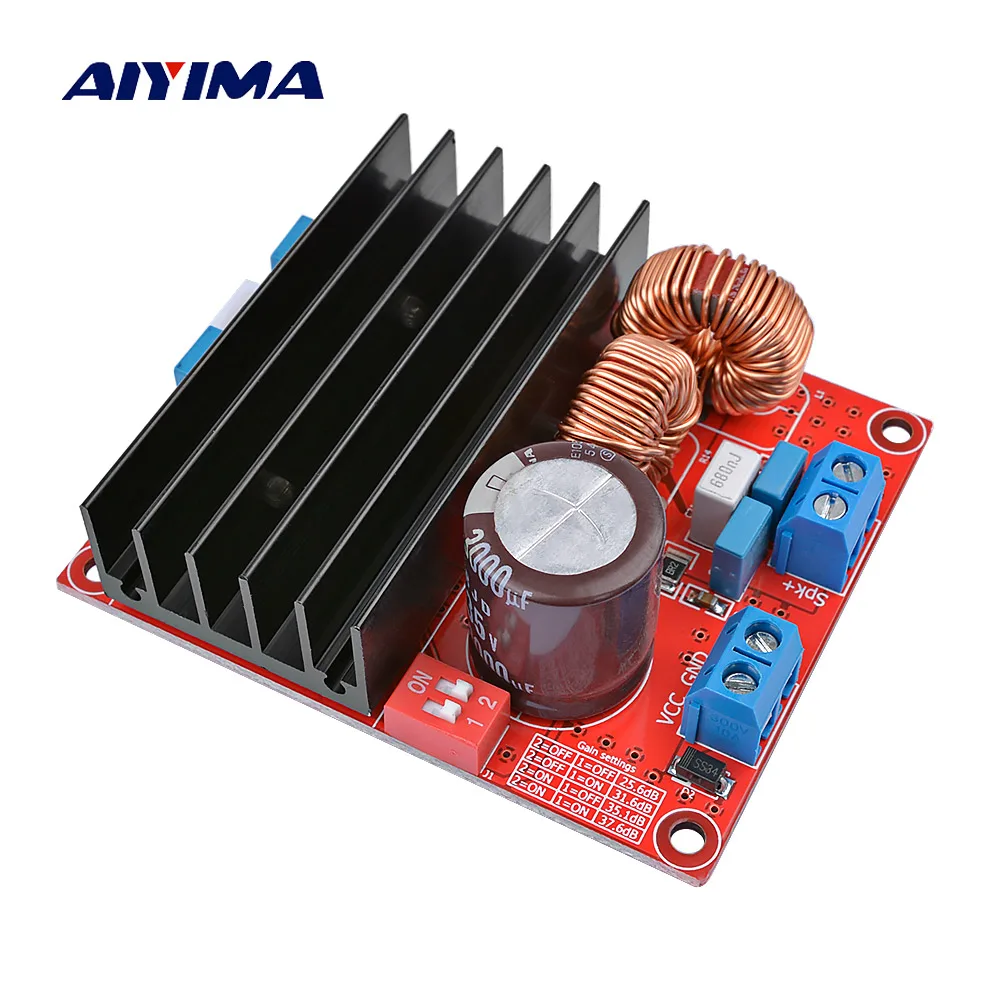 Аудио усилитель AIYIMA TDA7498MV плата 100 Вт Hi Fi моно цифровой высокой мощности выход BTL