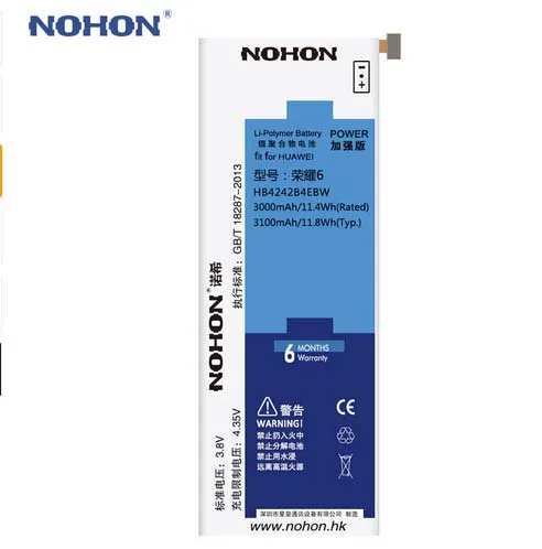 Аккумуляторная батарея NOHON HB4242B4EBW для Huawei Honor 6 4X 7i стандартная деталь запасная