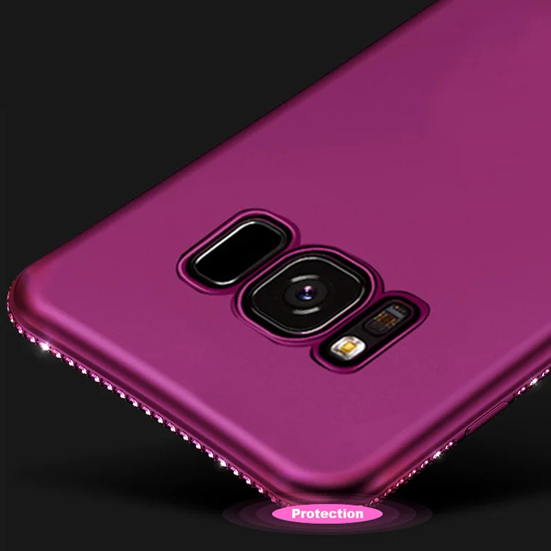 Силиконовый чехол для iPhone 6 6s 7 8 Plus X Xs Max XR роскошный блестящий с бриллиантами Samsung