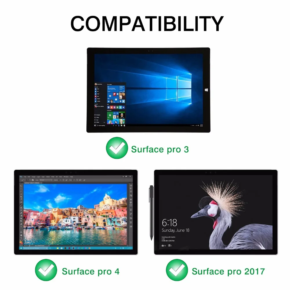 Тип Крышка для microsoft Surface Pro 6/Surface Pro 5(Pro), ультра-тонкий Беспроводной Bluetooth клавиатура с сенсорной панели, 7-Цвет светодиодный