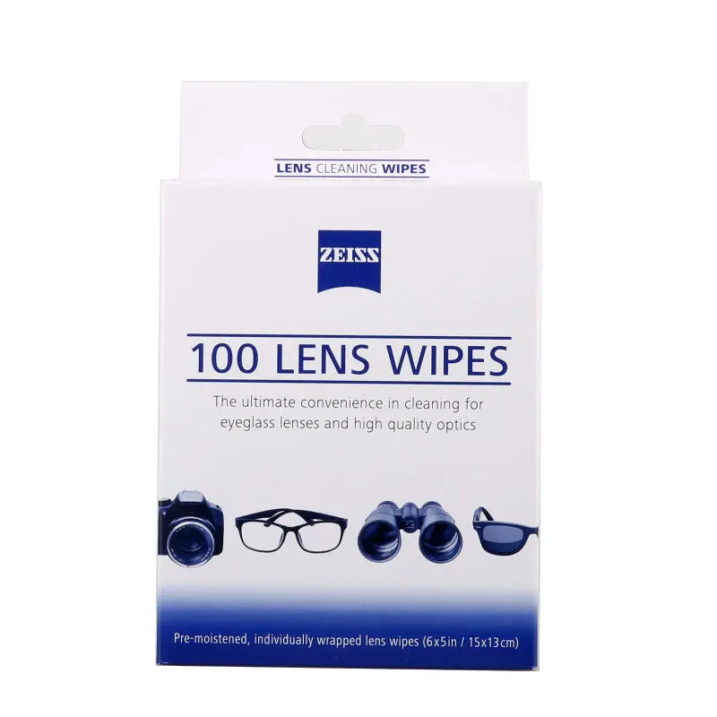 100 отсчетов Zeiss предварительно увлажненные влажные салфетки для камеры