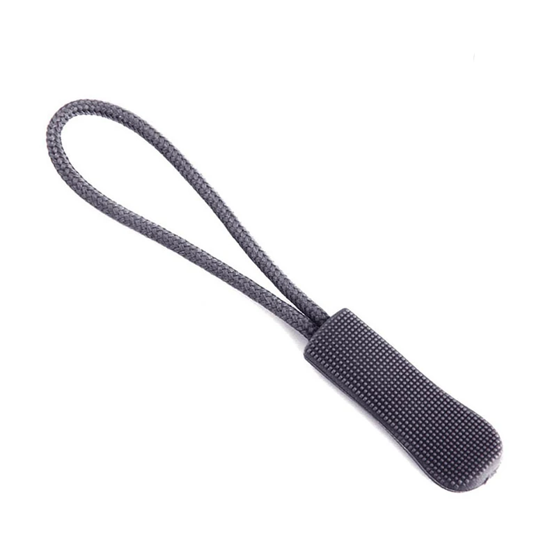 Gray zipper puller 10 шт., цветная сумка на молнии, тактический рюкзак, подходит для веревок, фиксатор, застежка-молния, аксессуары, Съемник на молнии, сделай сам, головка на молнии - Цвет: Gray zipper puller