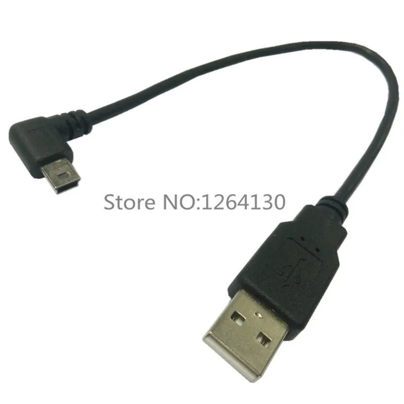Мини USB B Тип 5pin мужской левый Угловой 90 градусов к 2 0 Мужской кабель для передачи