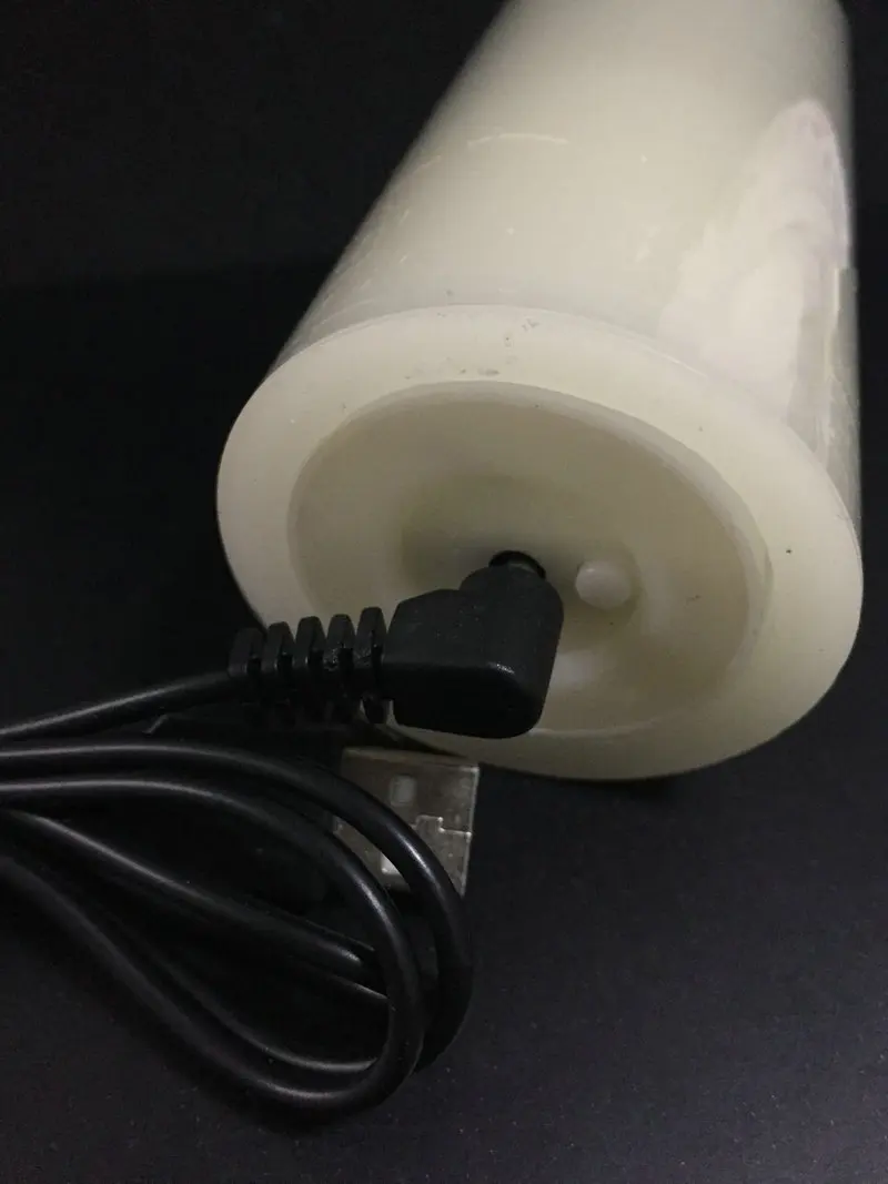 Перезаряжаемая светодиодная Мерцающая подсвечник с питанием от USB парафиновая