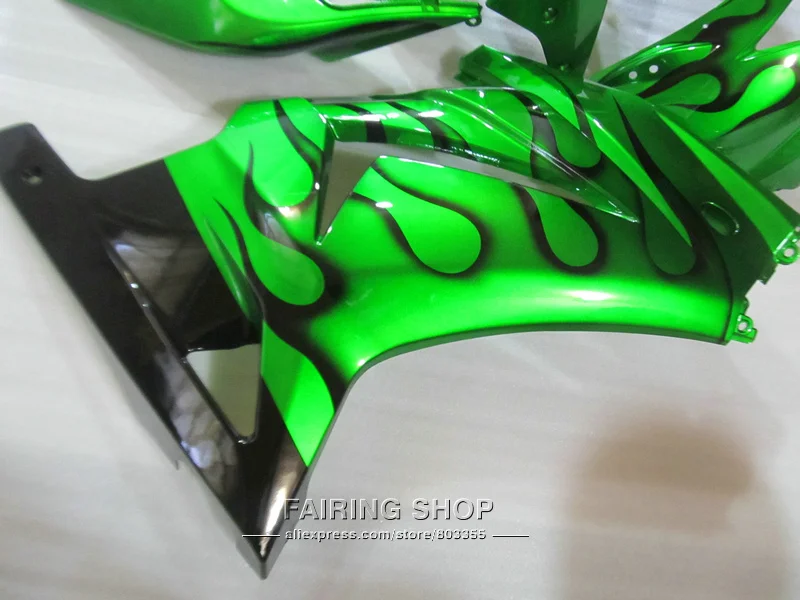 Неокрашенный комплект обтекателей для Kawasaki ninja 250r 08 09 10-14 2008-2014 черное пламя