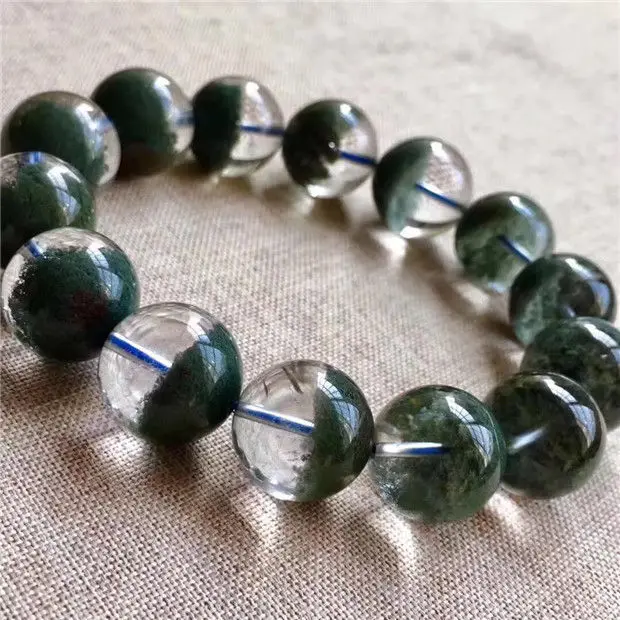 Natural Green Phantom Ghost Quartz Crystal Bracelet 15mm 5A+ | Украшения и аксессуары