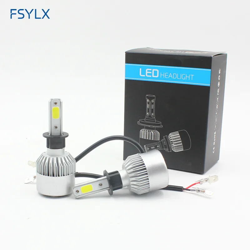 FSYLX 72 Вт 16000lm H1 светодиодный фар H1 Автомобильный светодиодный дневной противотуманный автомобильный lightsDRL H1 H3 9012 hir2 9005 H11 880 светодиодный световой фонарь головная лампа