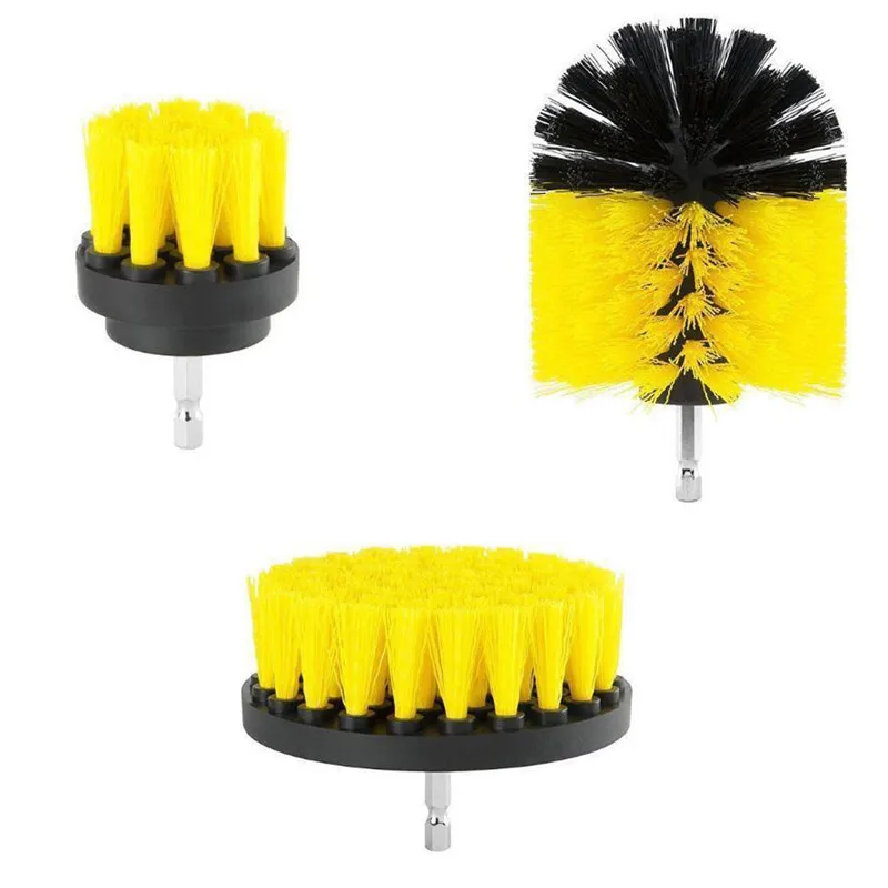 3 шт. 2/3. 5/4 дюймов желтая электрическая дрель щетка для плитки Grout Power Scrubber Tub Набор