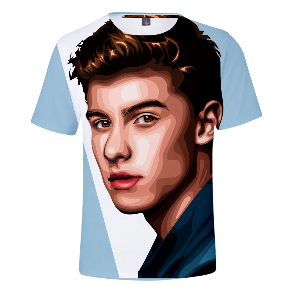 2019 Новый Шон Мендес Футболка с принтом Для мужчин и женщин летние модные