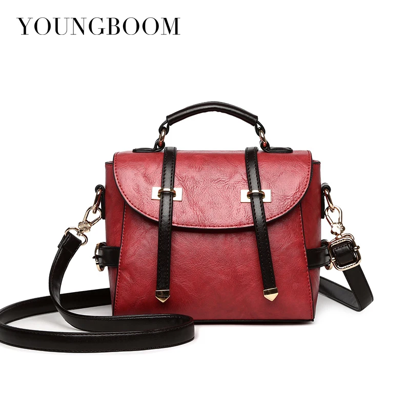 Youngboom из искусственной кожи Сумки Для женщин известных брендов Crossbody мешок ретро