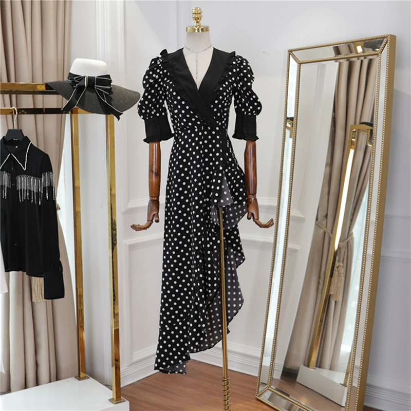 HIGH STREET новейшее дизайнерское подиумное платье 2020 женское асимметричное с v