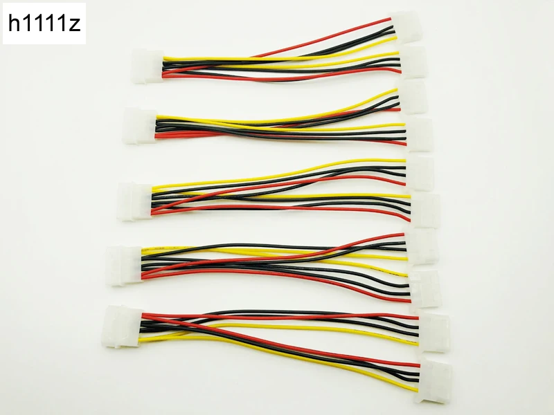 5 шт. 4Pin Molex Male 2 порта IDE Женский блок питания сплиттер Кабель адаптер компьютерный