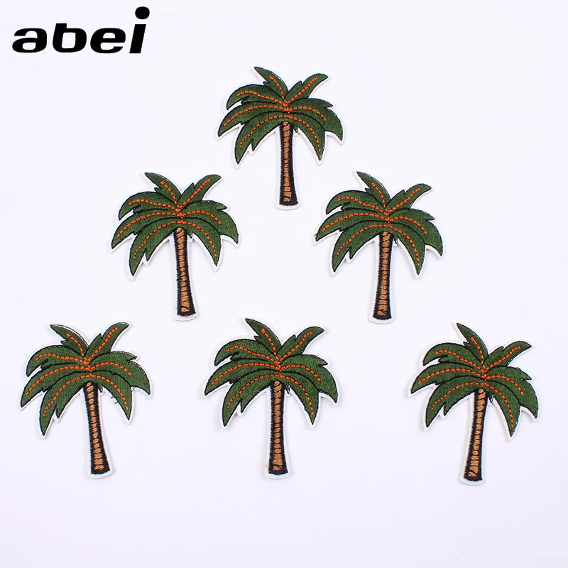 10 шт./лот наклейка на кокосовое дерево с вышивкой Пальму ручная работа пэчворк