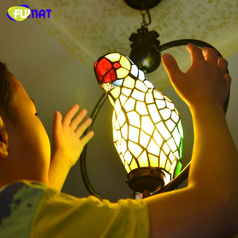 FUMAT Macaw птица подвесной светильник витражные висячие лампы для балкона прохода