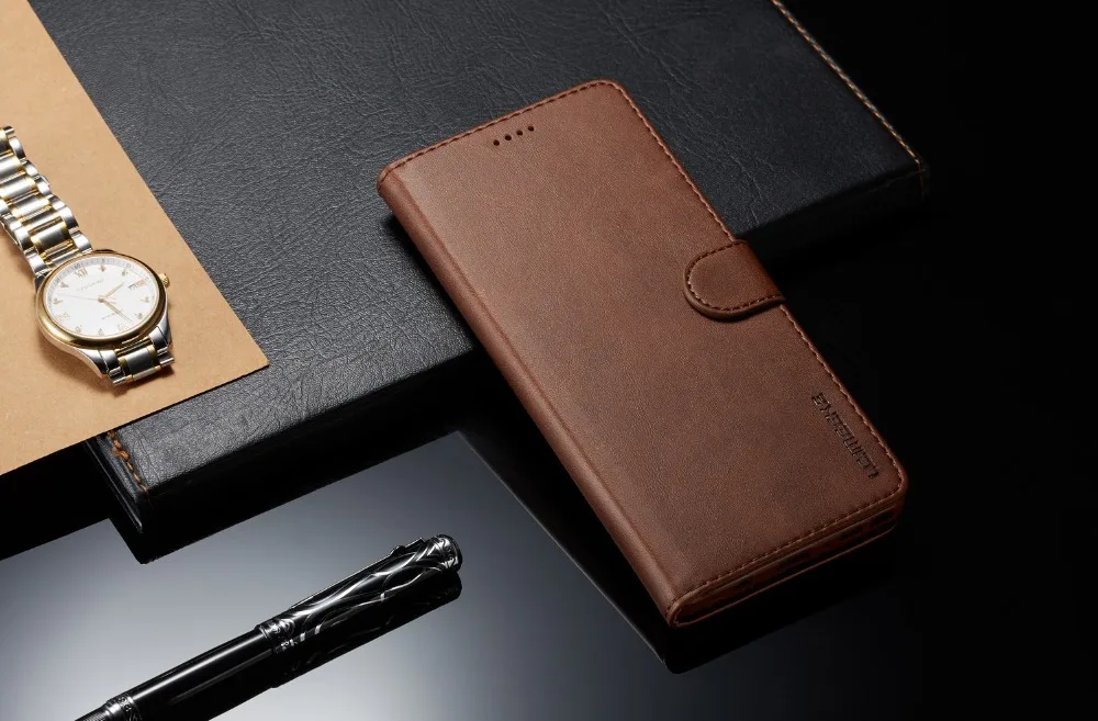 Роскошный кожаный чехол книжка для телефона Samsung Galaxy Note 9 с магнитной подставкой 8