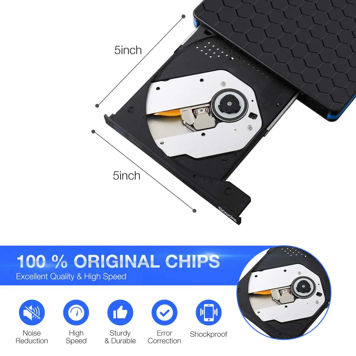 External DVD Drive Optical Drive USB 3.0 CD ROM Player CD-RW Burner Writer Reader Recorder Portatil for Laptop Windows PC