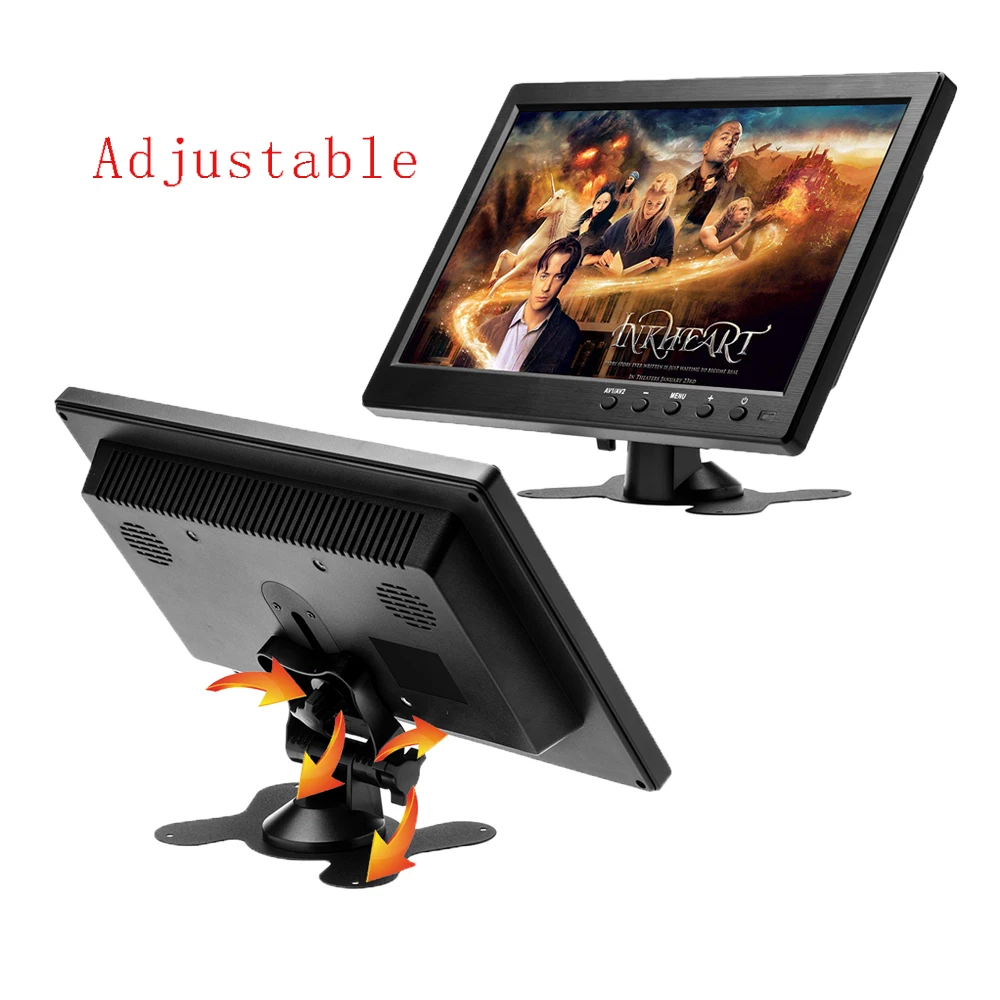 Camecho10." HD Автомобильный подголовник монитор TFT lcd HD цифровой экран HDMI/VGA/AV/USB/SD тонкий УФ покрытие ПК/ТВ/dvd-плеер для мониторинга