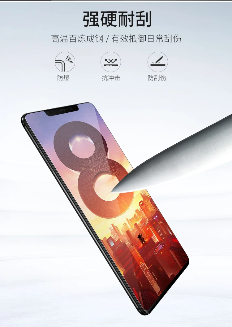 Оригинальный Benks для Xiaomi Mi 8 закаленное стекло Mi8 защита экрана 3D Edge полное