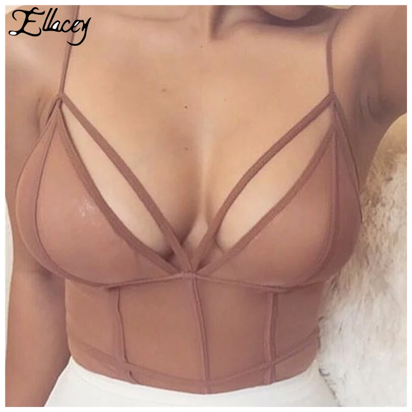 Ellacey New 2018 Summer Camis Women Hot Sexy Body Shaping Bodysuits Patchwork Camisole Hollow Out Tops Lingerie | Женская одежда
