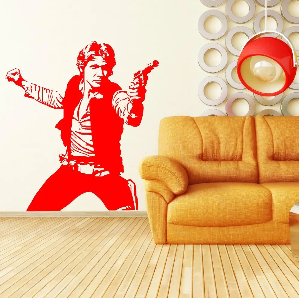 2016 горячие Звёздные войны Хан SOLO виниловые настенные художественные наклейки