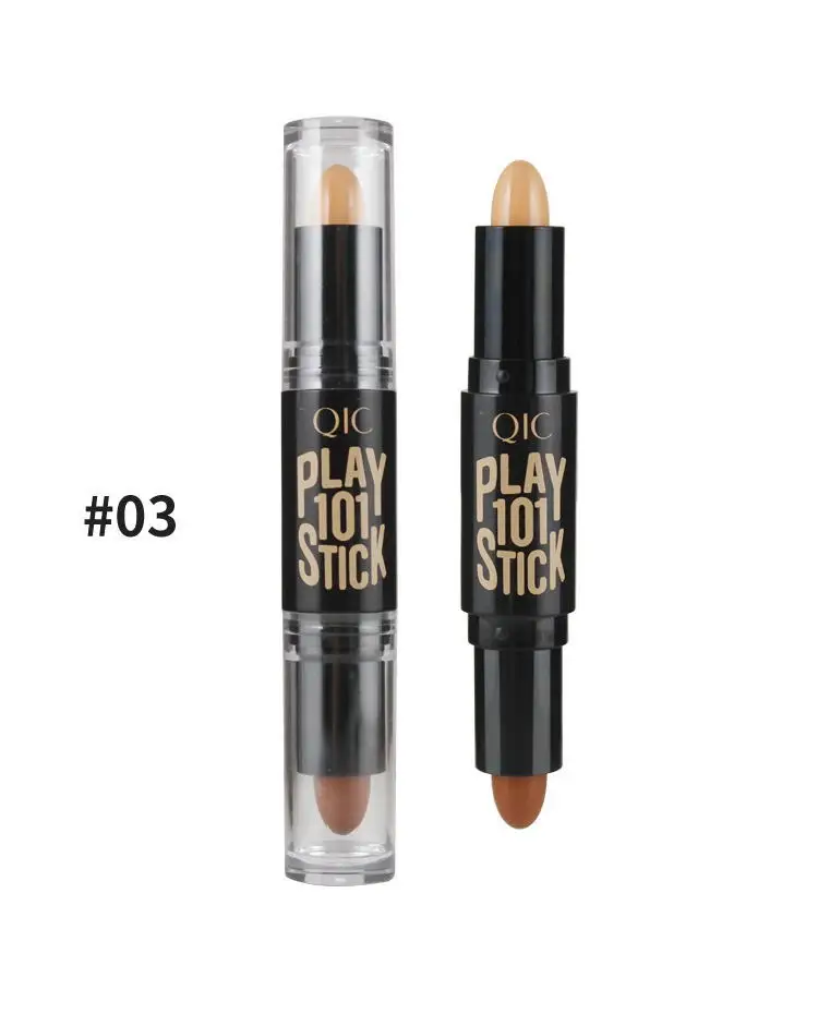 2PCS QIC double head face highlighter makeup bronzer shimmer play 101 stick create 3D Full Cover Blemish concealer Q501 | Красота и