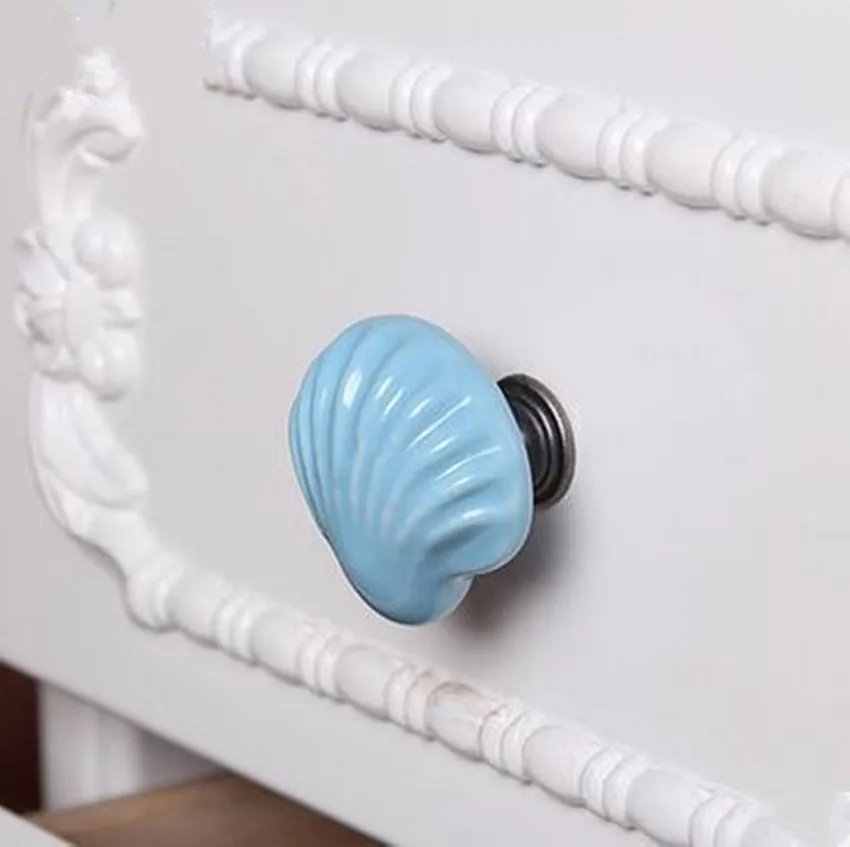 5 &quotсиние ручки для мебели в средиземноморском стиле Синий Античный Серебристый