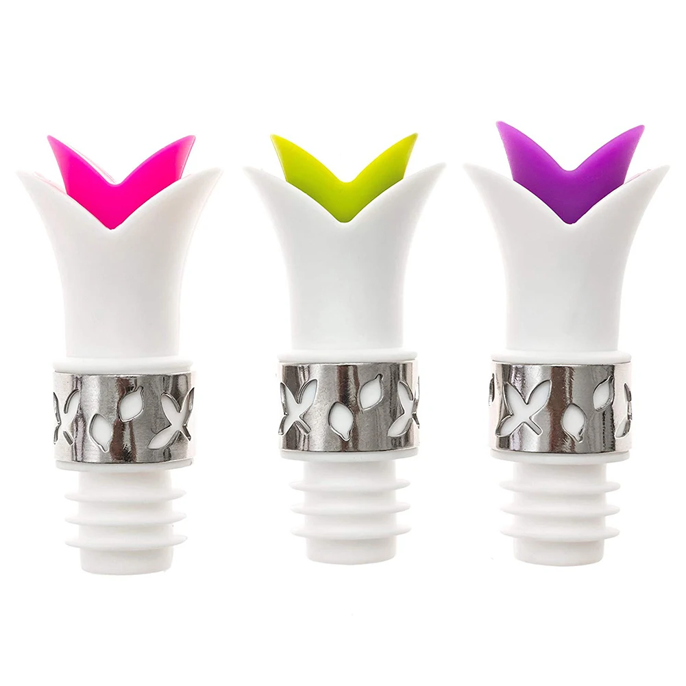 3 шт силиконовые лилии многоразовые герметичные свежее хранение красный Вино