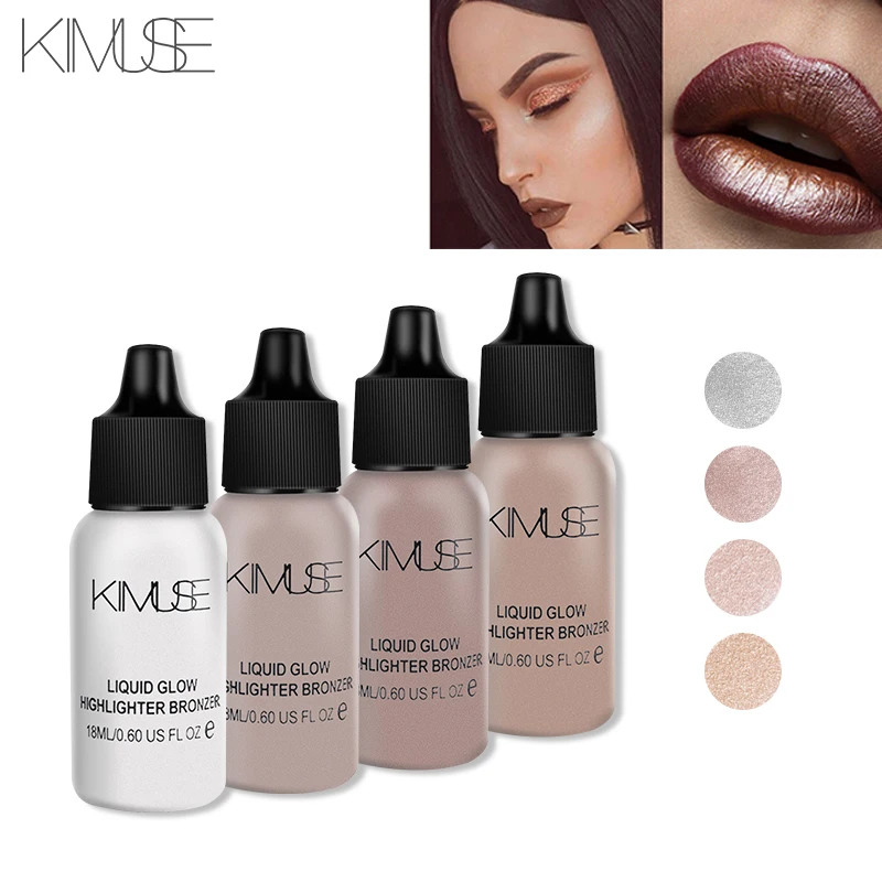 KIMUSE Liquid Glow Highlighter Face Brighten Lips Skin Makeup Glitter Bronzer Base Cosmetics | Красота и здоровье