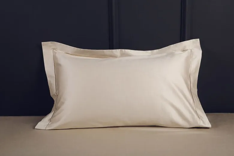 

O Luxury 100% Cotton 100 s High Density 210 x 2 x 92 bedding set King Queen size 4 pieces flat sheets Beige color JB001