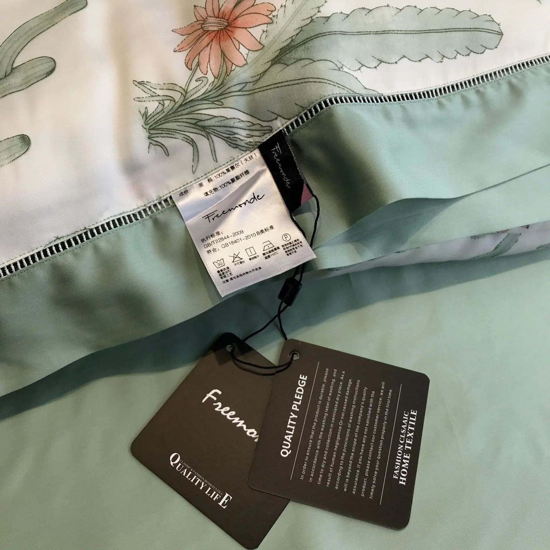 Abbiemao высококачественное постельное белье из хлопка Tencel, комплект из 4 предметов, кружевное шелковое постельное белье на весну/лето, размер queen/King
