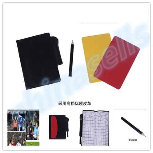 200pcs soccer champion yellow and red cards Referee special warning signs Red & yellow cards 1 Yellow card +1 Red card +1pcs pen