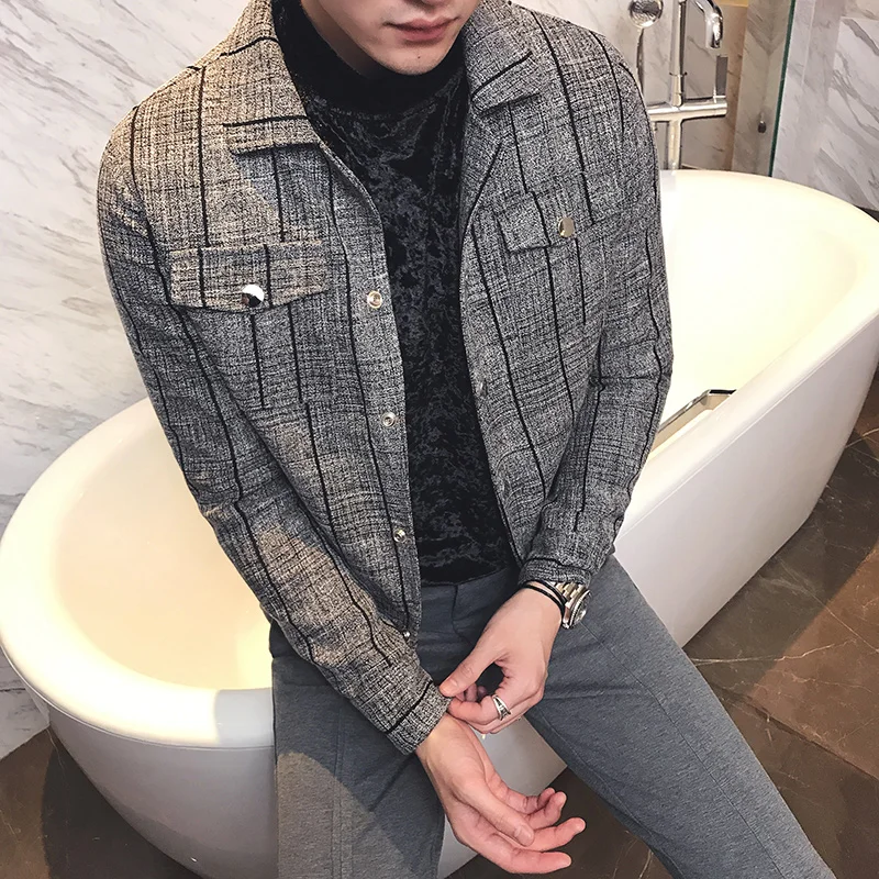 Новинка 2020 осеннее пальто Мужская Корейская версия облегающая короткая куртка в