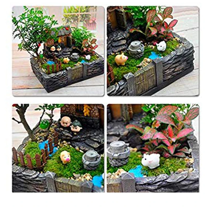 100 шт. миниатюрный садовый комплект украшений DIY волшебный сад кукольный дом