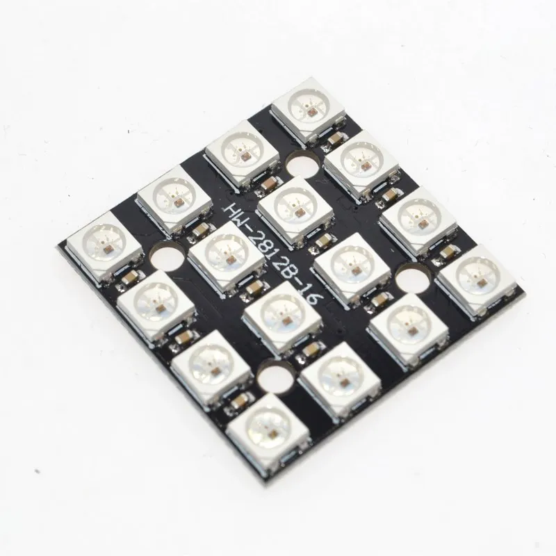 WS2812B 4*4 16 битная полноцветная 5050 RGB Светодиодная лампа панель для оптовой