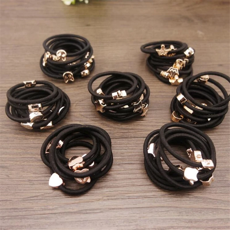 20 шт. Женская резинка для волос обтянутая тканью Резинкой и звездами с рисунком