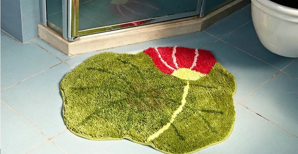 NiceRug бесплатная доставка милая зеленая микрофибра нескользящий коврик для