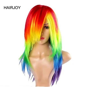 HAIRJOY синтетические волосы для женщин Косплей My Little Pony Rainbow Dash многоцветный термостойкий парик Вечерние Бесплатная доставка