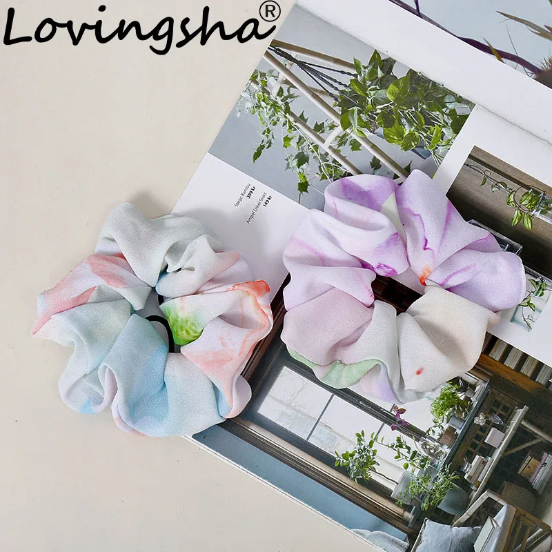 

Женские резинки для волос LOVINGSHA, разноцветные резинки для волос, аксессуары для волос на резинке, Женский хвостик, NFD052