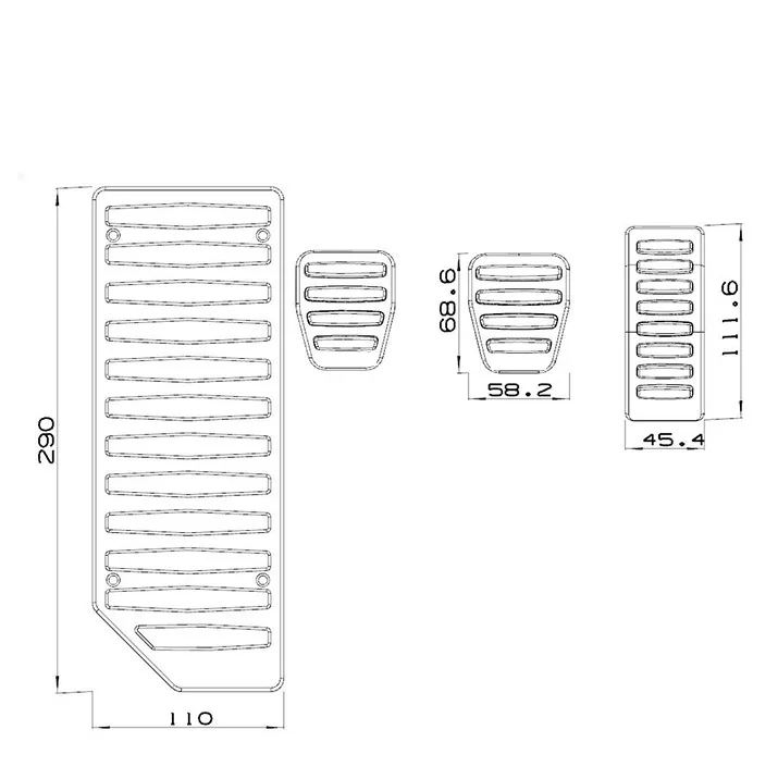 Savanini новинка 4 шт. алюминиевые Нескользящие подставки для ног топливные