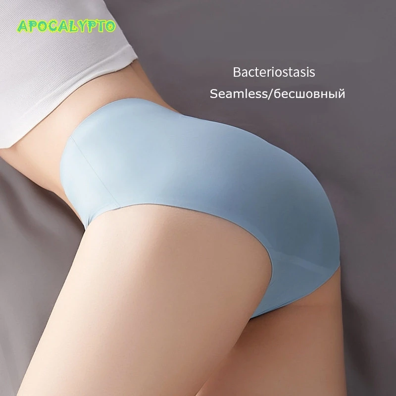 Baceriostasis Бесшовные женские трусики шелк льда твердые ультра тонкие не чувствуйте