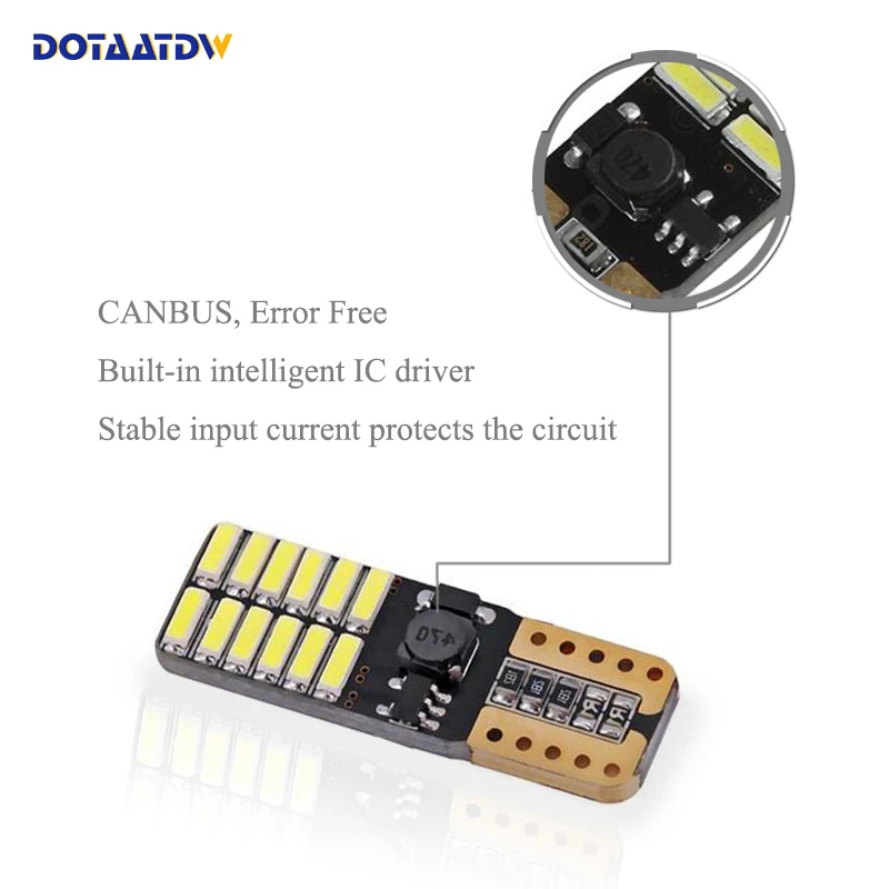 2x Canbus автомобиль клин светильник W5W T10 светодиодный 4014 SMD авто лампы ксеноновые